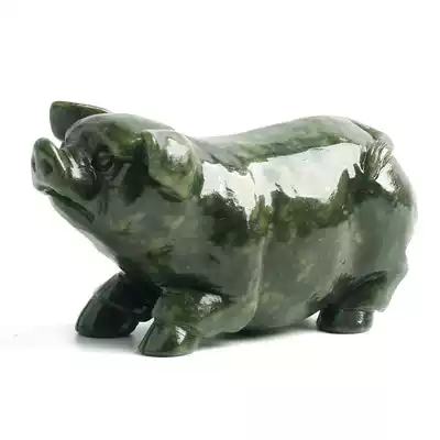 Xuanyou Nan Jade Pig Ornament 12 Zodiac Jade Pig Yellow Jade Golden Pig Craft Gift Decoration Stone Carving Jewelry