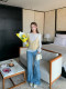 Summer Home 2026 Early Spring New Style Back Hip Pocket Design Straight Leg Slim Fit Jeans Women's Trousers