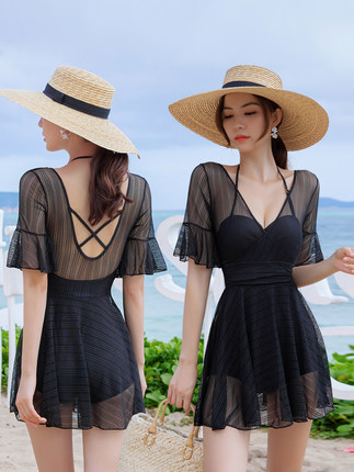 Vido's new swimsuit women's fairy Fan is conservative with a slim fit and sexy big size bikini spa swimsuit