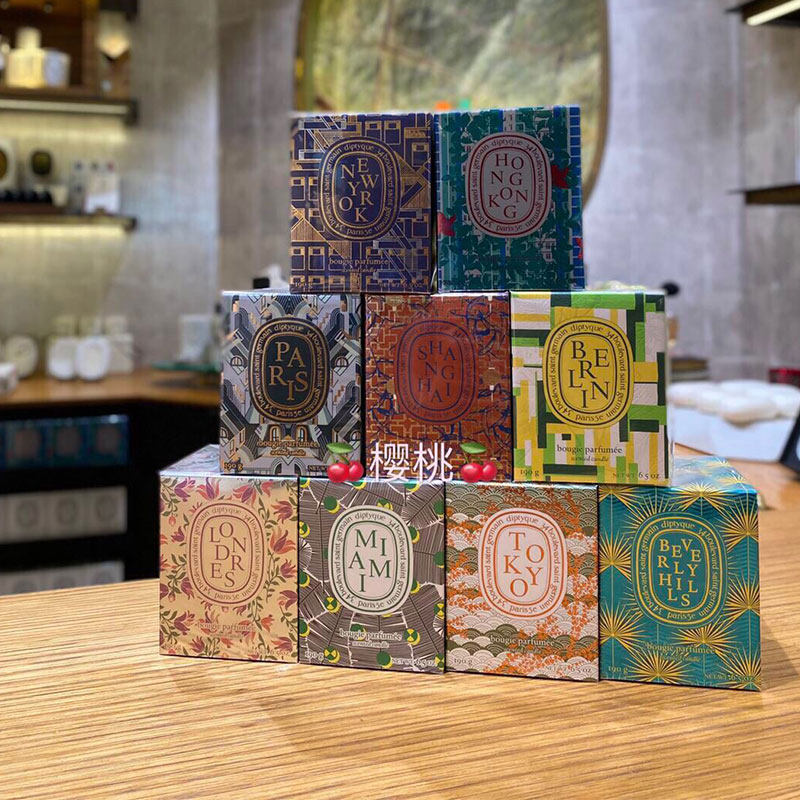 Spot Diptyque city limits candles Paris London Shanghai Beverly New York 190g