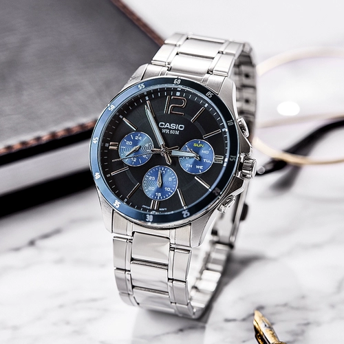 Casio, морские мужские часы, водонепроницаемые кварцевые швейцарские часы