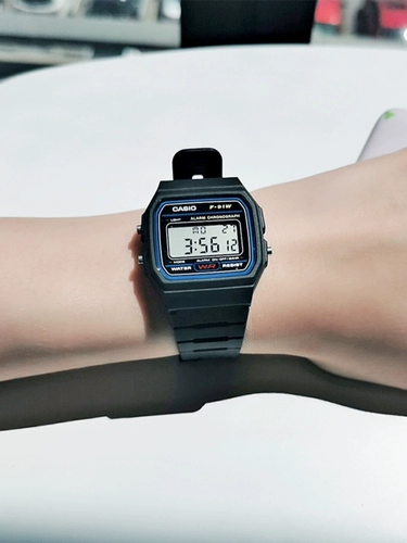 卡西欧 Casio, электронные детские ретро водонепроницаемые женские часы подходит для мужчин и женщин, 91W