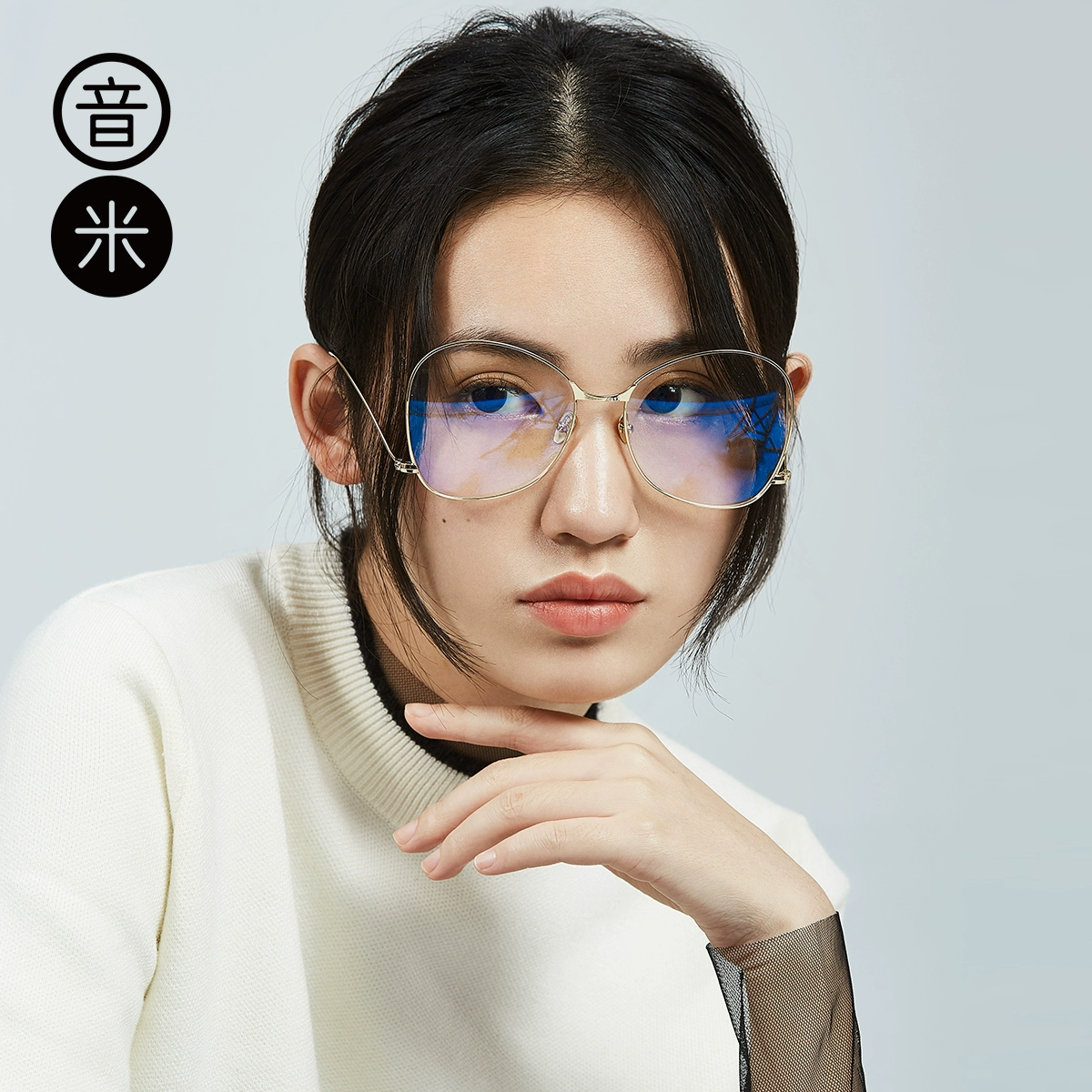 Yinmi retro với kính gọng kính nữ chọn khung kim loại khung mắt nam kính cá tính nữ kính cận thị khung - Kính khung
