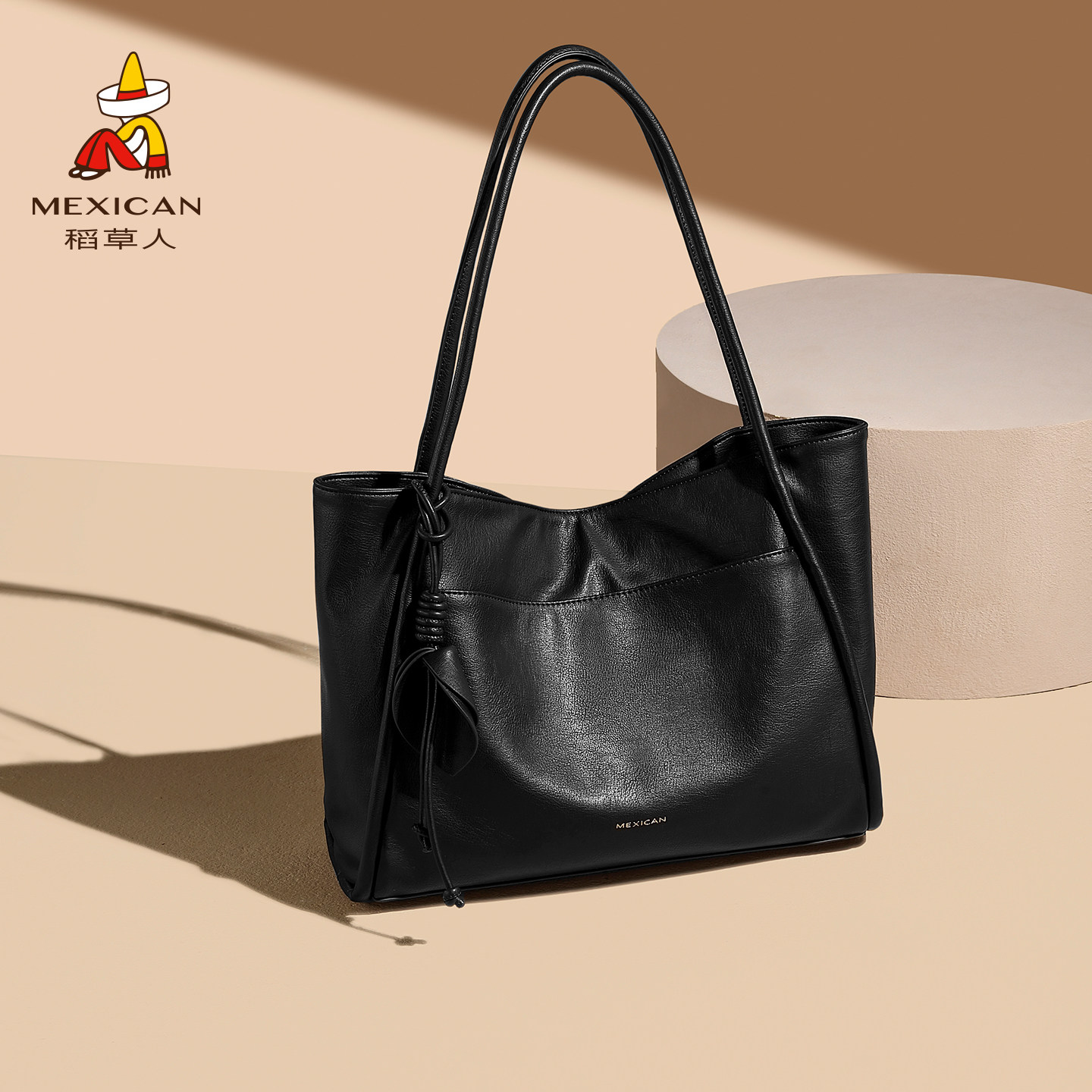 Strawman Women's 2026 New Large Capacity Tote Bag Versatile Commuter Shoulder Bag Niche Luxury Large Bag - Thumbnail 2