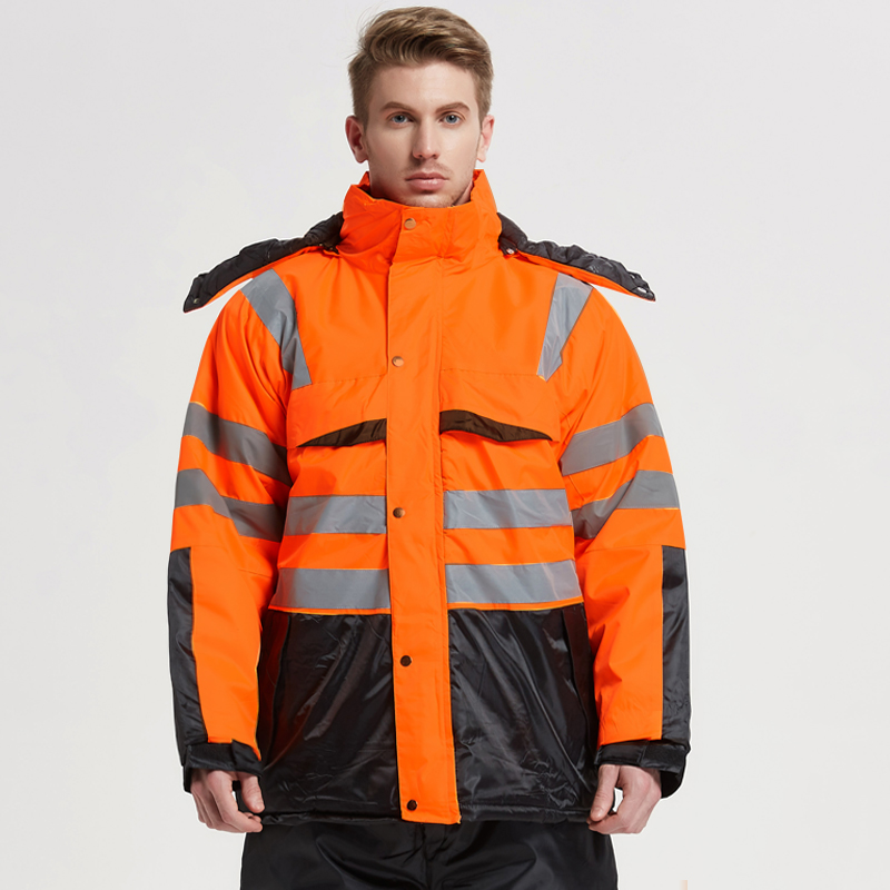 Một bạn yi windproof bông áo bông workclothes áo bông quần áo huỳnh quang lạnh phản xạ không thấm nước ấm MM002