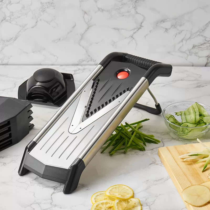 TV hot selling cross-border stainless steel vegetable cutter V-shaped 5-in-1 multi-functional vegetable, fruit and potato grating slicer