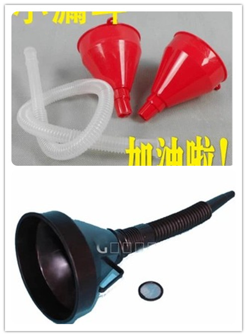 Thickened car and motorcycle refueling funnel plus gasoline engine oil fuel funnel with filter screen oil filler