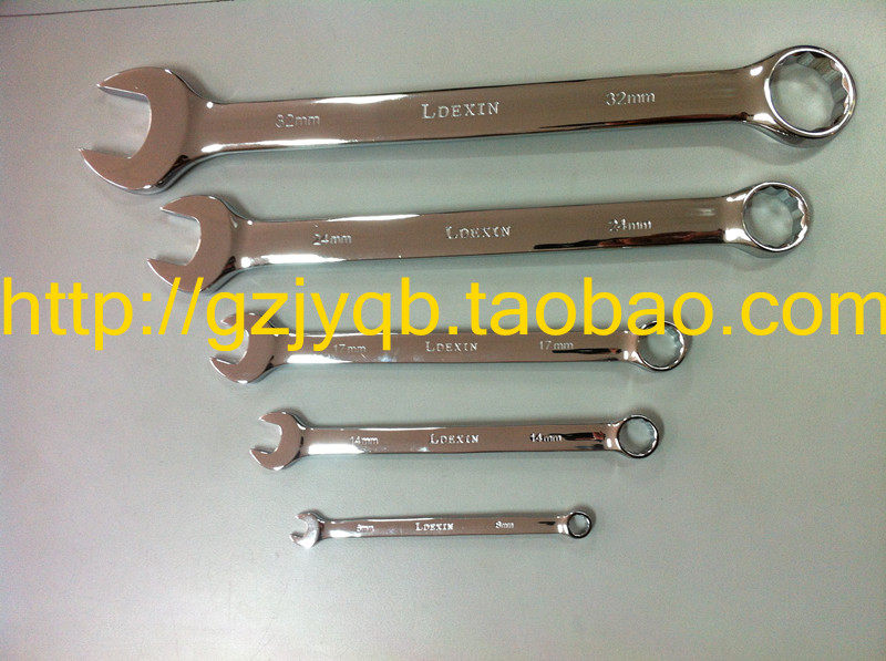 Long Dexin boutique mirror dual-use wrench dumb wrench plum blossom dual-use open-ended wrench machine repair dual-use wrench