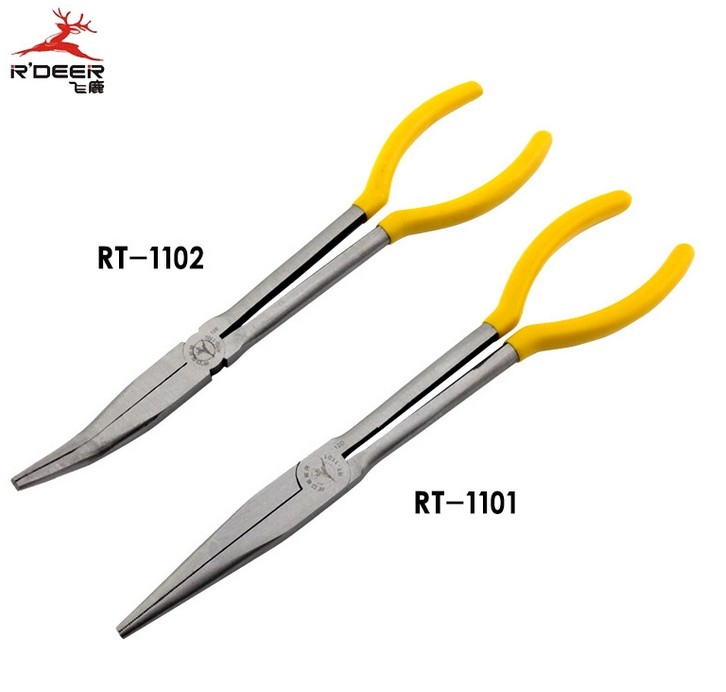 Bird bending pincer-billed Hong Kong flying deer 11 inch lengthened handle pointed-billed pliers 275mm pointed pliers Curved-billed pliers Long-billed pliers