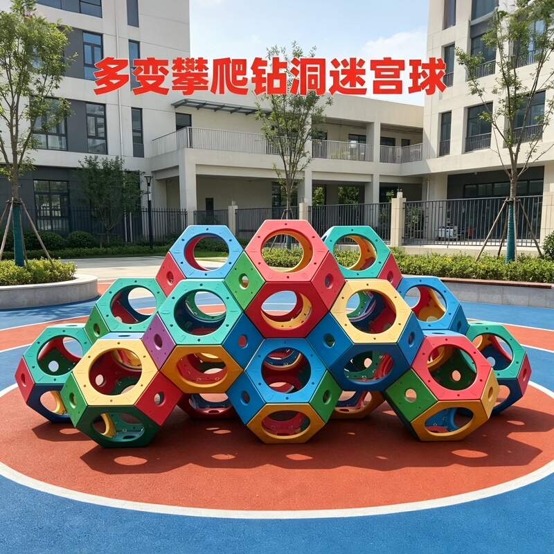 Early Childhood Education Multifunctional Children's Sphere Maze Ball Changeable Drilling Sensory Training Combination Climbing Ball Frame Hot Selling
