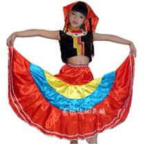 Kindergarten Performance Clothing Childrens ethnic dance costumes Yi ethnic costumes perform less children folk dance dress
