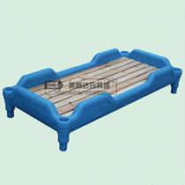 Kindergarten early education special childrens household plastic wooden board single baby lunch break bed stacking bed factory direct sale