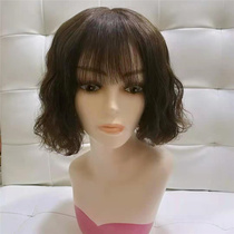 Wig Lady Short Hair Real Hair Wig set Old lady Real Hair Silk Mother with all headgear hair true nature