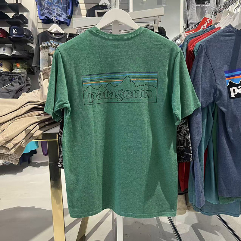 Patagonia Patagonia Men's Summer Casual Fashion Printed Comfortable and Versatile Round Neck Short-Sleeved T-Shirt