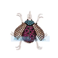 Божья коровка типа D, платиновое покрытие, 1 штука M750455-Белое золото