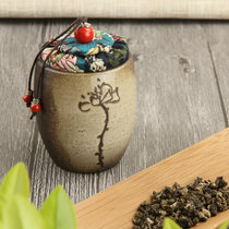 Weiyang bamboo tea purple sand antique tea jar general pot coarse pottery tea storage device breathability strong storage storage drunk tea