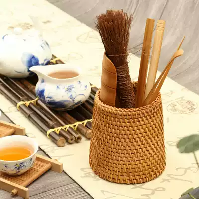 Bamboo tea ceremony six gentlemen combination set kung fu tea set kung fu tea ceremony spare parts tea tray tea art ornaments Weiyang bamboo tea
