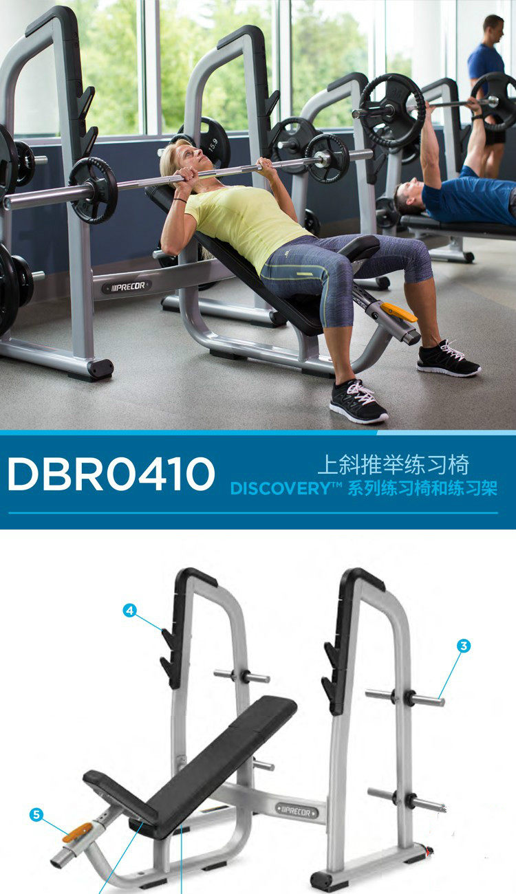 American Precor Must Be Confirmed Bench DBR0410 Professional Barbell Weightlifting Sleeper Pushup Exercise Rack