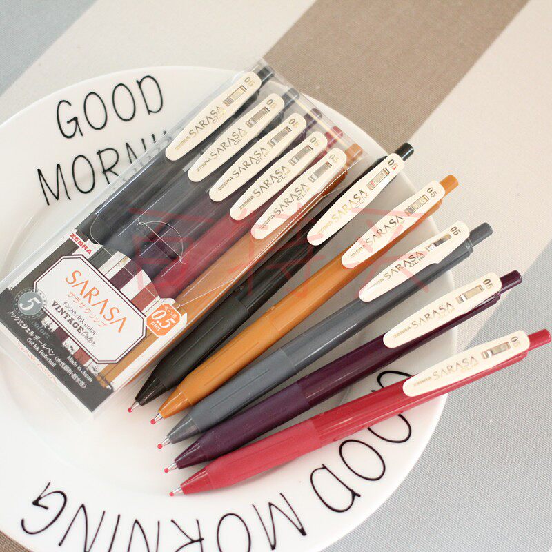 Japan ZEBRA zebra JJ15 new second-generation retro dark colour SARASA by moving water-based pen 0 5mm
