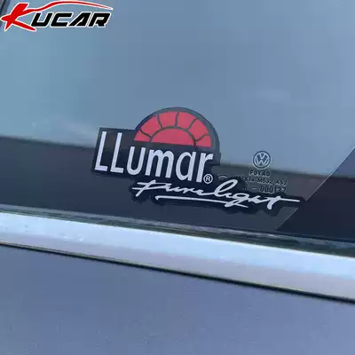Car stickers creative personality rear triangle side window Dragon film logo stickers small logo rear gear wind Glass stickers LLumar