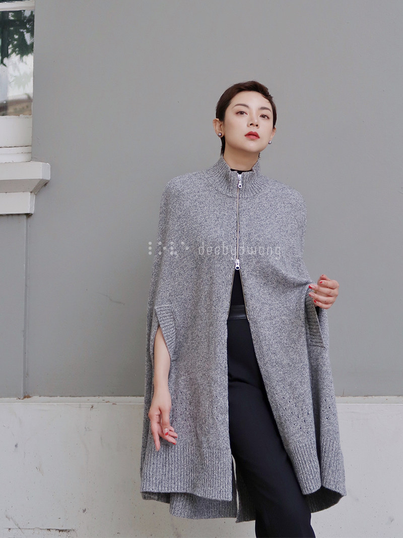 deebydwang designer joint knit series SUPERWOMAN bullpen long version of sweater fashion cardio-hoodie