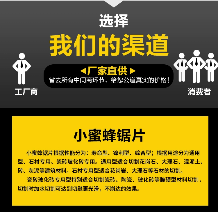 lưỡi cắt gạch men Mảnh cắt gạch Little Bee gạch thủy tinh lưỡi cắt đặc biệt gạch men siêu mỏng đá vi tinh thể máy mài góc cắt khô lưỡi cắt gạch kim cương lưỡi cắt gạch