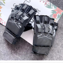 Outdoor cycling bicycle sports training Transformers exoskeleton half-finger hard shell protective anti-slip fighting gloves