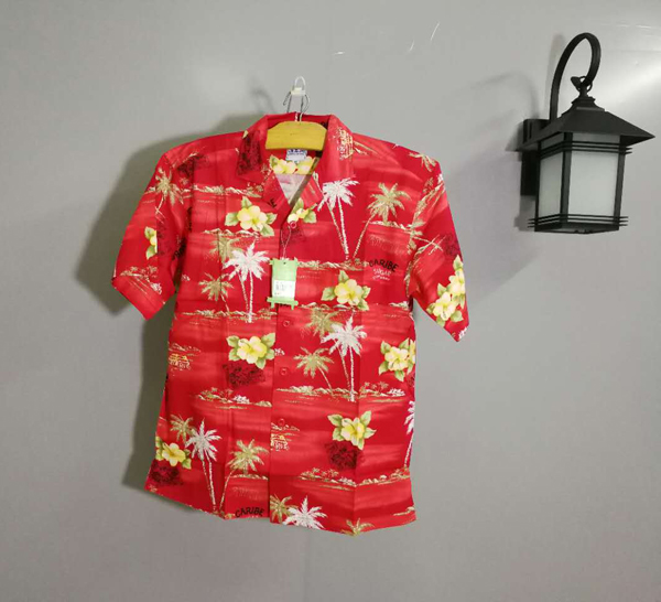 Dịch vụ xác thực Đảo Hải Nam Sanya Beachwear Áo sơ mi nam Áo sơ mi hoa béo áo sơ mi cổ trụ nam