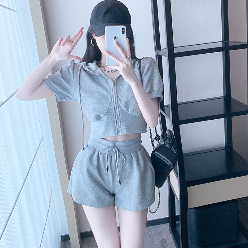 Shorts Casual Sports Suite 2022 New Summer Harbour Fashion in Short Frying Street Wardrobe two pieces