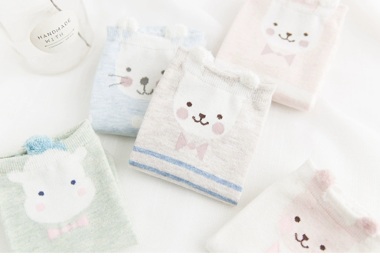 Vớ nữ vớ vớ cotton nông miệng thấp giúp thuyền vớ cotton mùa hè cao đẳng gió khử mùi Hàn Quốc dễ thương vớ tai