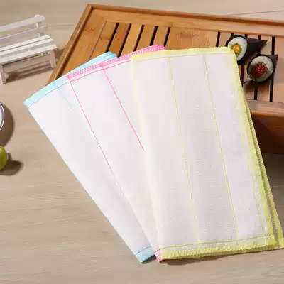 1 piece thickened dishwashing towel Value-added kitchen thickened and cotton bamboo fiber dishwashing cloth Non-stick oil brush dish cloth