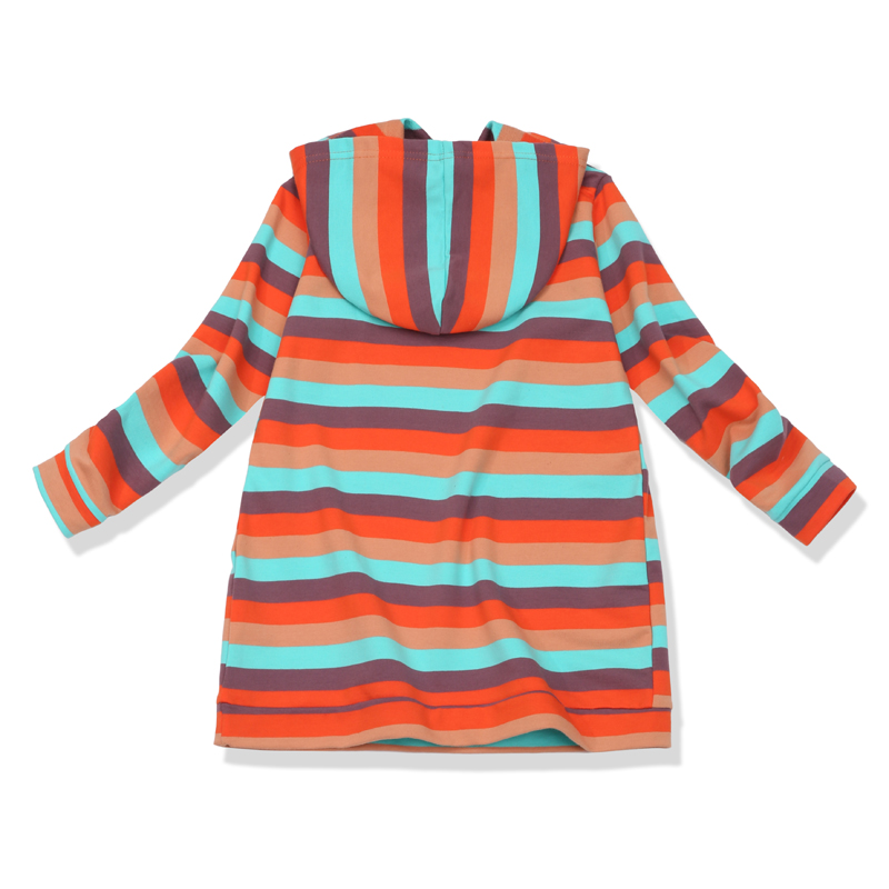 cửa hàng quần áo cô gái S95 bông bảo vệ đầu mùa xuân và mùa thu Ya trẻ em dành cho trẻ em dành cho trẻ em Quần áo trùm đầu dài tay quần áo bảo vệ sọc màu cam.