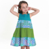 Cửa hàng Blue-xanh bông Side Collar Little Flower Girl Ya trẻ em váy Girl ăn mặc mùa hè cho trẻ em. 