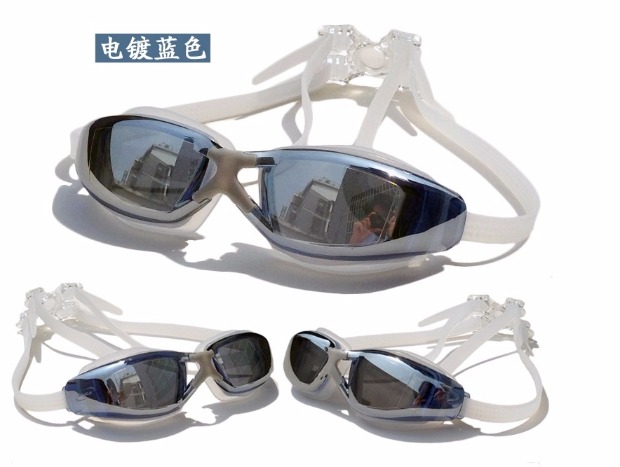 Authentic Đài Loan Ya Lijia Electroplating khung lớn kính chống sương mù cận thị kính bơi kính bơi cận view