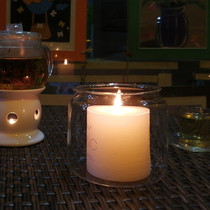 Glass Candlestick Candlestick INS creative simple Candlestick cafe homestay Candlestick desktop bar Candlestick bar candlestick