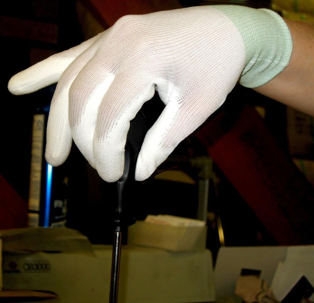 Dust - free workshop PU palm gloves 9210 anti - static gloves Electronic immersion graphite machining PU coating