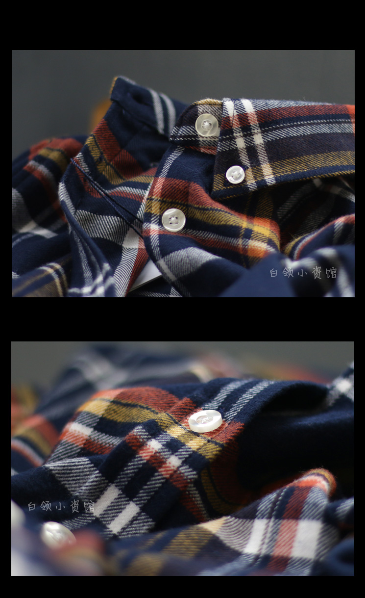 Mùa xuân và mùa thu nước Anh mềm mại bên trong mạng lưới flannel flannel mạng xã hội mỏng tay áo sơ mi nữ dày áo sơ mi dài tay