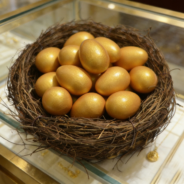 Fortune-Attracting Golden Egg Children's Toy, Realistic Bird Egg, Festive Decoration, New Year Gift, Set Props, Wooden Crafts