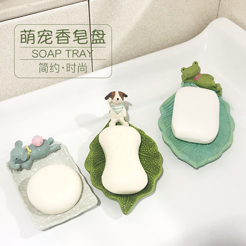 Animal new dish personality drain tray Powder room bathroom Cute cartoon child child incense box Bed and breakfast