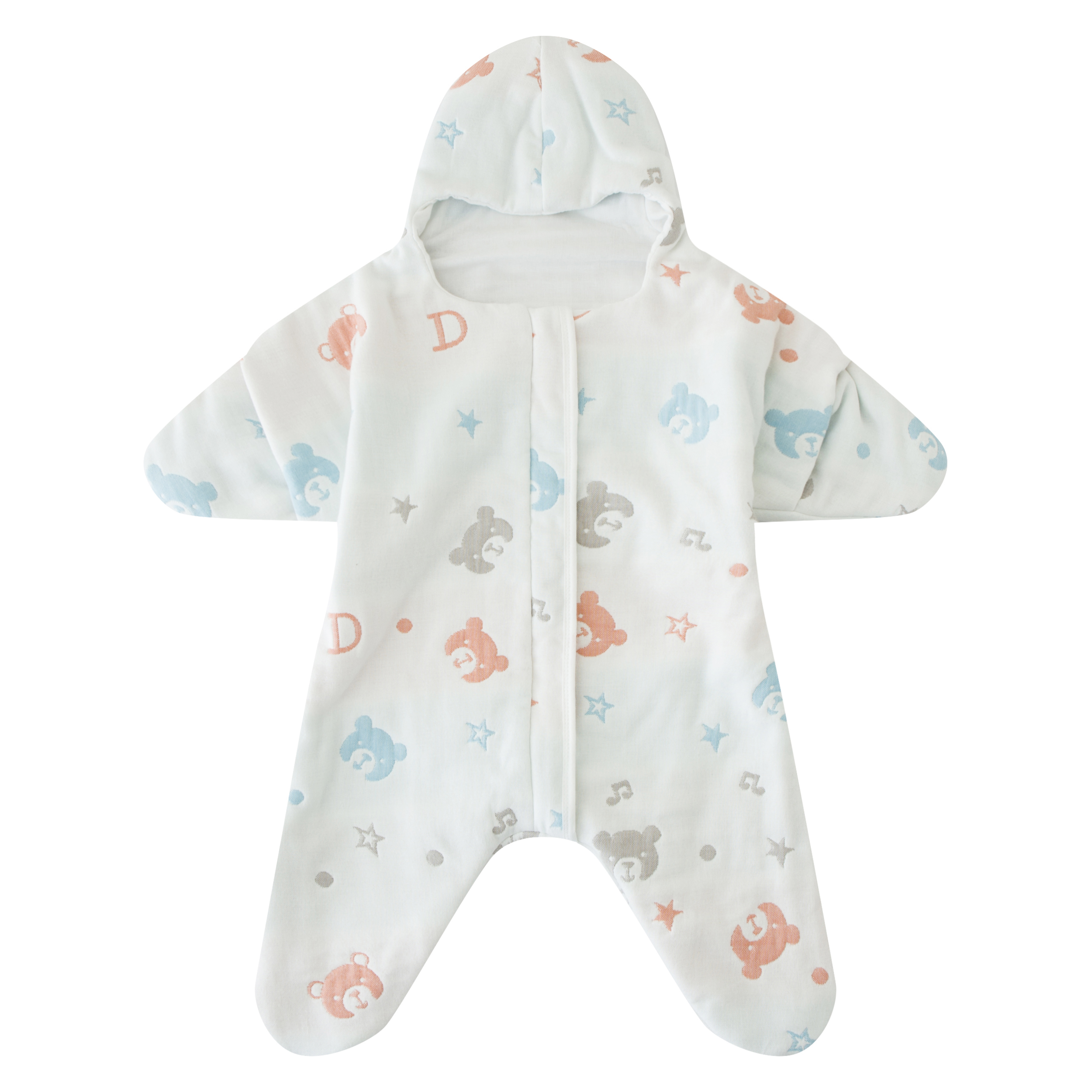 MMKIDS Magic little meow newborn gauze sleeping bag Baby star sleeping bag Gauze comfortable leg sleeping bag