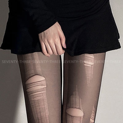 Tear socks, sexy pantyhose, spring and autumn ultra-thin black flesh-colored silk stockings, women's fully transparent invisible base socks