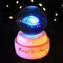 JE ROU creative space Crystal Ball universe mystery Christmas snow Music Box snowflake music box Thanksgiving