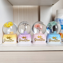 Cute small fresh cherry tree crystal ball decoration girl heart bedroom teachers day glass decoration christmas gift