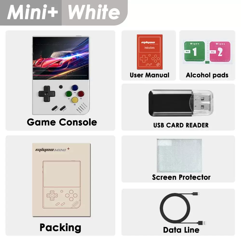 Портативная ретро портативная игровая консоль MIYOOO MINI PLUS v2 mini
