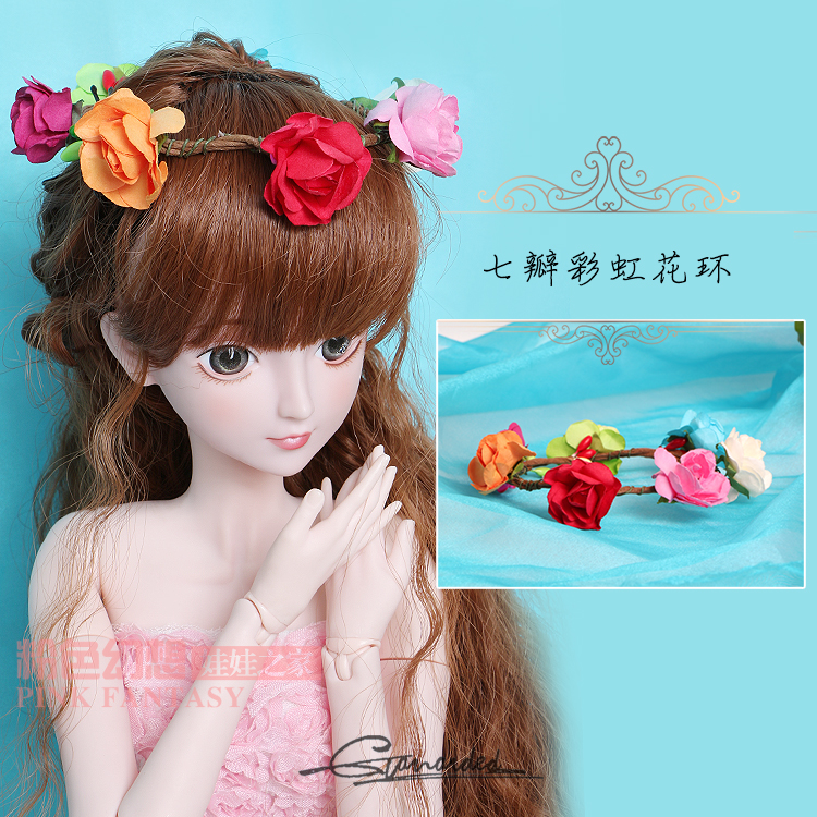 Búp bê Katie 60cm Loli với phụ kiện SDIY handmade tùy chỉnh vòng hoa hồng nữ thần lãng mạn vương miện headband đồ chơi búp bê