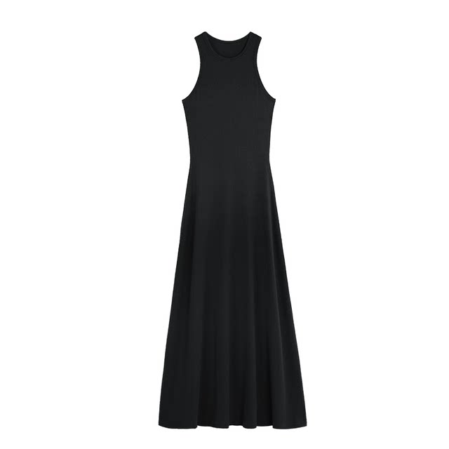 MULVAN Knitted Tank Top Women's 2024 Summer New Slim Fit Sleeveless Dress A-Line Waist Long Skirt