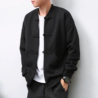 MRLIN gốc Trung Quốc phong cách quần áo nam phong cách Trung Quốc khóa cổ áo bóng chày áo khoác nam mùa thu retro Tang phù hợp với áo khoác nam - Cao bồi quần jogger nam