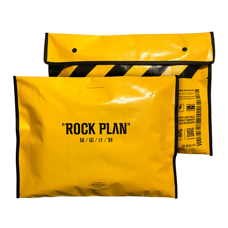 Rock Plan Tide Brand Original Design Brand Packaging Bag Personality Tide Street Hand bag File Bag Handbags