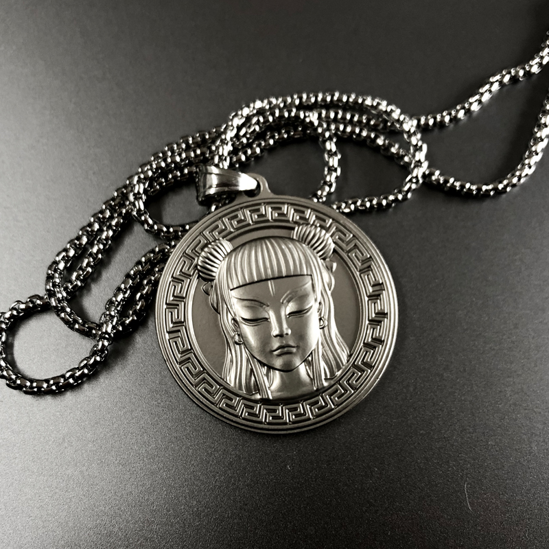 Rock Project Tide Brand Pain Band Gao Hu Peripheral Nezha Necklace Men and Women Personality Trend Chinese Style Accessories Pendant