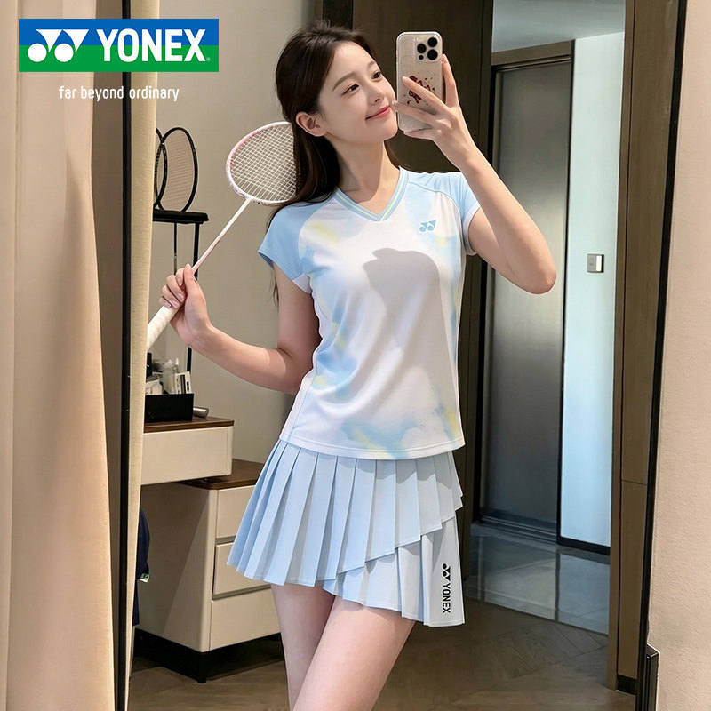 Yonex Yonex Stylish Badminton Outfit for Women, High-Looking Sports Suit with Short Sleeves and Short Skirt 2100226